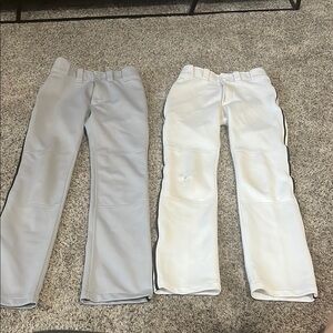 Mizuno Gray and White youth baseball pants